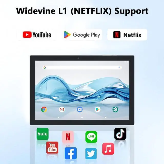 Alt view image 3 of 5 - Android 15 Tablet 10 Inch, 18GB RAM+128GB ROM/2TB Expandable, 2 in 1 Tablets with Keyboard Case Mouse Stylus, 2.0GHz Quad-core Processor, 1280*800 IPS HD Screen, 5G WiFi 6 BT 5.0, 8MP Camera Tablet PC