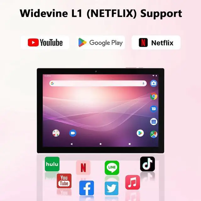 Alt view image 3 of 5 - Android 15 Tablet 10 Inch, 18GB RAM+128GB ROM/2TB Expandable, 2 in 1 Tablets with Keyboard Case Mouse Stylus, 2.0GHz Quad-core Processor, 1280*800 IPS HD Screen, 5G WiFi6 BT 5.0, 8MP Camera Tableta PC