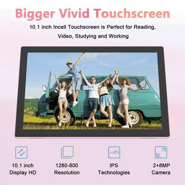 Alt view image 5 of 5 - Android 15 Tablet 10 Inch, 18GB RAM+128GB ROM/2TB Expandable, 2 in 1 Tablets with Keyboard Case Mouse Stylus, 2.0GHz Quad-core Processor, 1280*800 IPS HD Screen, 5G WiFi6 BT 5.0, 8MP Camera Tableta PC