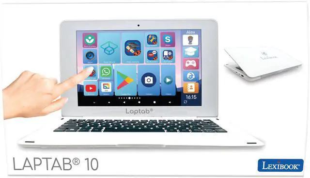 Alt view image 5 of 5 - LEXiBOOK LAPTAB 10, Laptop with Touch Screen, Designed for The Whole Family, Educational and Fun Content, Powered by Android(tm), Parental Control, Ultra Thin and Light, LT10EN