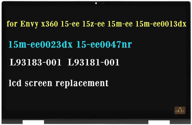 Main image of GBOLE Replacement for HP 15-ee 15z-ee 15m-ee 15m-ee0013dx 15m-ee0023dx 15-ee0047nr L93181-001 L93183-001 FullHD IPS LCD Display Touch Screen Digitizer Assembly Bezel with Board