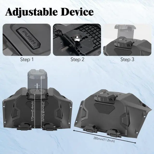 Alt view image 4 of 5 - A & UTV PRO Electric Tablet Mount for Yamaha YXZ 1000, with Storage Box Organizer Tray, GPS Phone Ipad Mount Tablet Holder for Yamaha YXZ 1000R / SE/SS/SS SE 2019-2023 Accessories