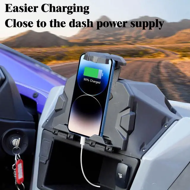 Alt view image 5 of 5 - A & UTV PRO Electric Tablet Mount for Yamaha YXZ 1000, with Storage Box Organizer Tray, GPS Phone Ipad Mount Tablet Holder for Yamaha YXZ 1000R / SE/SS/SS SE 2019-2023 Accessories
