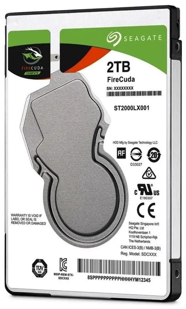 Main image of Seagate (ST2000LX001) FireCuda 2TB Solid State Hybrid Drive Performance SSHD - 2.5 Inch SATA 6Gb/s Flash Accelerated for Gaming PC Laptop