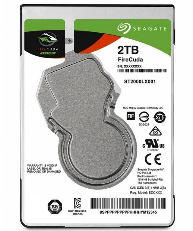 Alt view image 3 of 5 - Seagate (ST2000LX001) FireCuda 2TB Solid State Hybrid Drive Performance SSHD - 2.5 Inch SATA 6Gb/s Flash Accelerated for Gaming PC Laptop