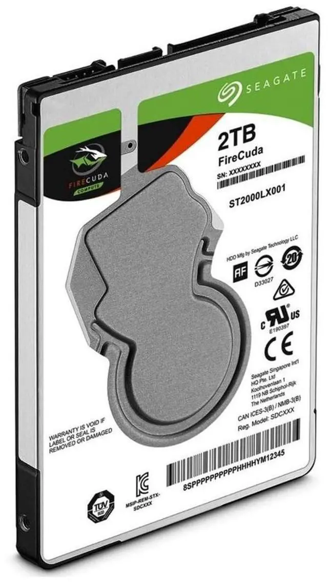 Alt view image 4 of 5 - Seagate (ST2000LX001) FireCuda 2TB Solid State Hybrid Drive Performance SSHD - 2.5 Inch SATA 6Gb/s Flash Accelerated for Gaming PC Laptop