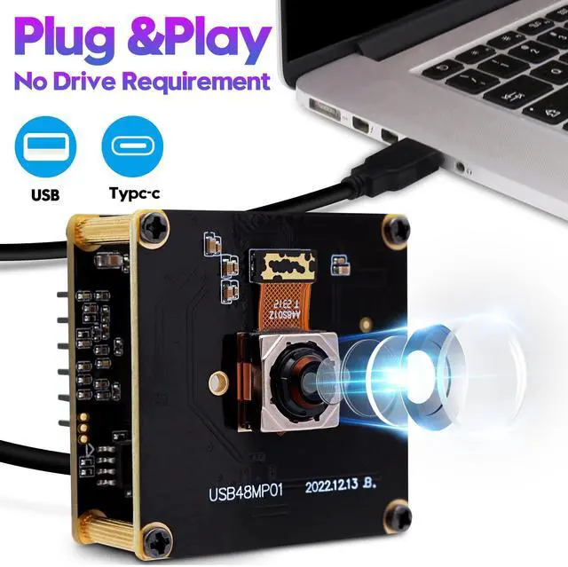 Alt view image 5 of 5 - ALPCAM 48MP USB Camera Module 200ms Fast Autofocus Camera with 70 Degree Lens Industrial Webcam Board 8000 * 6000 Webcam for Laptop PC Raspberry pi Jetson Nano
