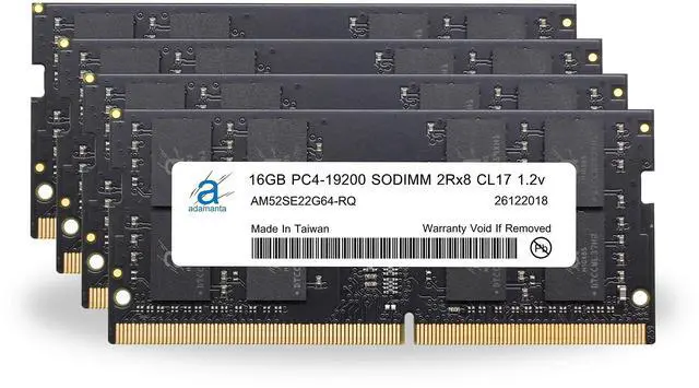 Main image of Adamanta 64GB (4x16GB) Memory Upgrade Compatible for 2017 Apple iMac 27" Retina 5K Display DDR4 2400MHz PC4-19200 SODIMM 2Rx8 CL17 1.2v Dual Rank RAM DRAM