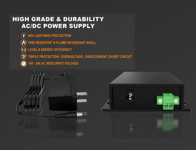 Alt view image 3 of 5 - Ethernet Range Extender 600m 2000ft Over Twisted UTP kit or BNC Cable or Copper Wire - Compatible with Any Ethernet Device - LAN Distance Repeater Booster Bridge - BNC to 2PIN adapters in Set