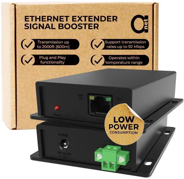 Main image of Ethernet Range Extender 600m 2000ft Over Twisted UTP kit or BNC Cable or Copper Wire - Compatible with Any Ethernet Device - LAN Distance Repeater Booster Bridge - BNC to 2PIN adapters in Set