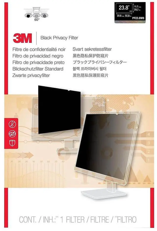 Main image of 3M(tm) Privacy Filter for 23.8in Monitor, 16:9, PF238W9B