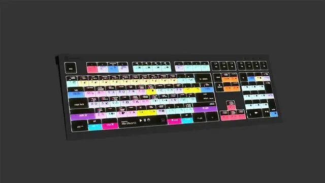 Alt view image 5 of 5 - Logickeyboard Designed for Adobe After Effects CC Compatible with macOS- Astra 2 Backlit Keyboard # LKB-AECC-A2M-US
