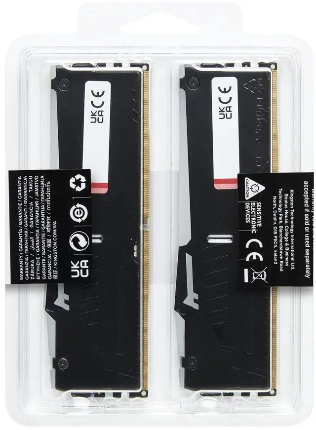 Alt view image 5 of 5 - Kingston FURY Beast RGB 32GB 5600MT/s DDR5 CL40 DIMM Desktop Memory (Kit of 2) | Intel XMP 3.0 | Infrared Sync Technology | Overclocking Stability | KF556C40BBAK2-32