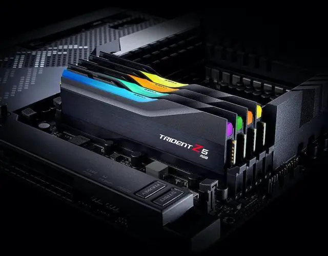 Alt view image 2 of 5 - G.SKILL Trident Z5 RGB Series (Intel XMP 3.0) DDR5 RAM 32GB (2X 16GB) 6000MT/s CL36-36-36-96 1.35V Desktop Computer Memory U-DIMM - Metallic Silver (F5-6000J3636F16GX2-TZ5RS)