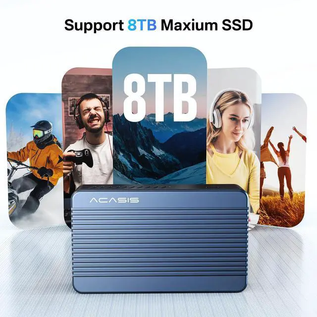Alt view image 5 of 5 - ACASIS Mac mini Dock Dual Monitor with 40Gbps M.2 NVMe SSD Enclosure, Mac mini Hub with 2*DP1.4, 2*USBA 3.1, 1 USB C 10Gbps, Cooling Fan Design, Works for M1/M2, Compatible with USB4/3.2/3.1/3.0