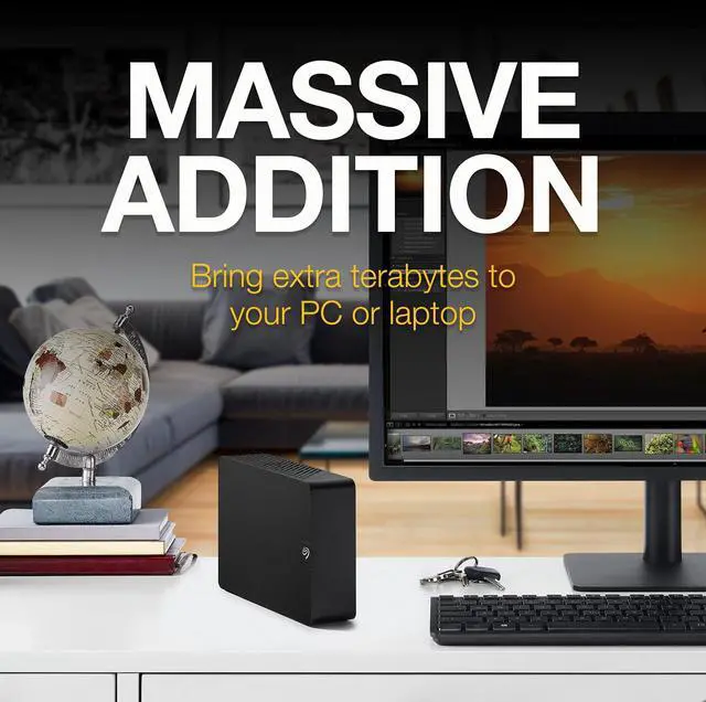 Alt view image 4 of 5 - Seagate Expansion STKP6000400 6 TB Desktop Hard Drive - External - Black, 7" x 1.6" x 4.9"