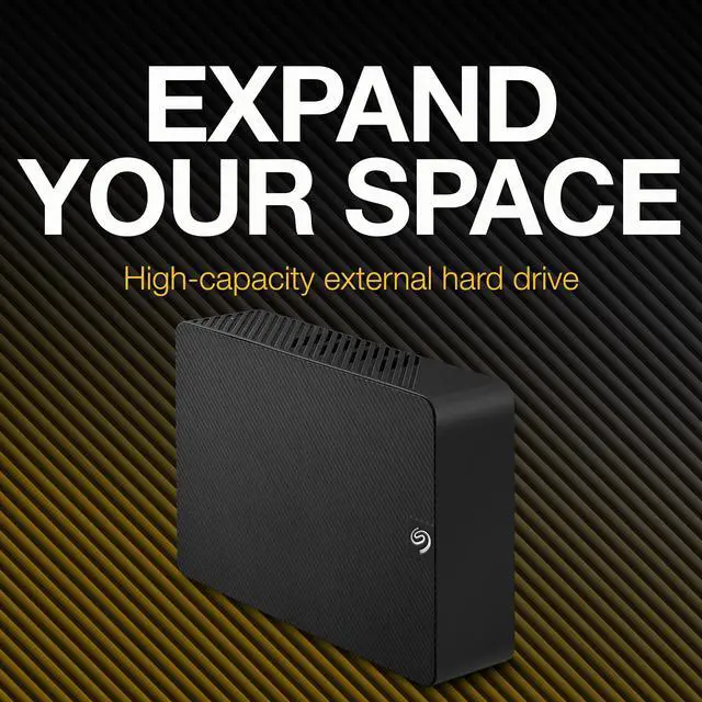 Alt view image 3 of 5 - Seagate Expansion STKP6000400 6 TB Desktop Hard Drive - External - Black, 7" x 1.6" x 4.9"