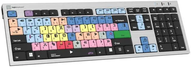 Alt view image 2 of 5 - Logickeyboard 'Slimline' Designed for use with Avid Media Composer on Windows PC * 'Classic' Layout * p/n LKBU-MCOM4-AJPU-US