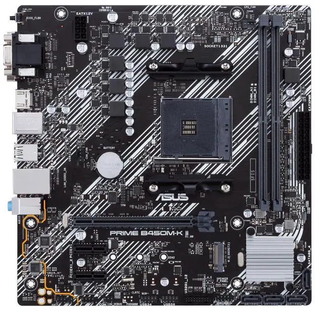 Alt view image 2 of 5 - Asustek computer Prime B450M-K II ATX +2GLN+U3.2+M2 SATA6+4XDDR9