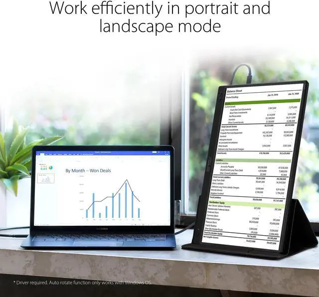 Alt view image 4 of 5 - ASUS ZenScreen 15.6" 1080P Portable USB Monitor (MB166C) - Full HD, IPS, USB Type-C, , Tripod Mountable, Anti-Glare Surface, Protective Sleeve, 3-Year Warranty