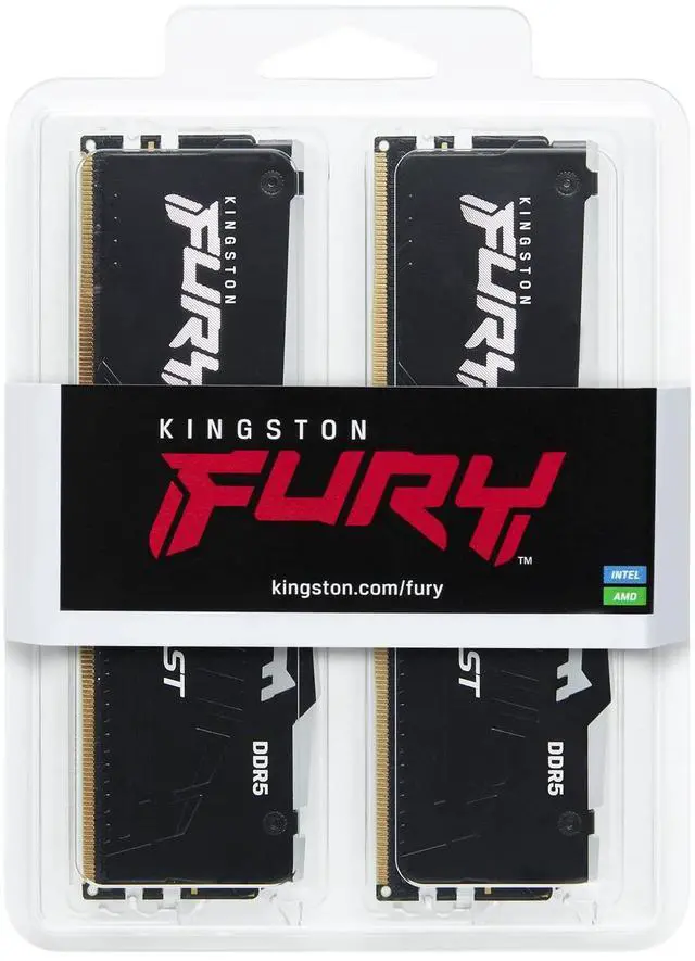 Alt view image 4 of 5 - Kingston Technology Fury Beast RGB 32GB 5200MT/s DDR5 CL40 DIMM Desktop Memory (Kit of 2) | Intel XMP 3.0 | Infrared Sync Technology | Overclocking Stability | KF552C40BBAK2-32