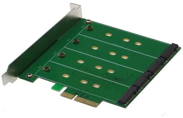Alt view image 5 of 5 - Sedna SE-PCIE-m2SSDx4-R-MA Interface Cards/Adapter M.2 Internal - Accessory (PCIe, M.2, PCIe 2.0, Black, Green, Box, 6 GB/s)