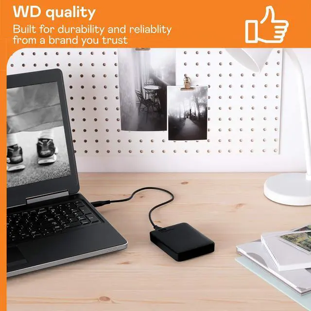 Alt view image 4 of 5 - WD 5TB Elements Portable External Hard Drive for Windows, USB 3.2 Gen 1/USB 3.0 for PC & Mac, Plug and Play Ready - WDBU6Y0050BBK-WESN
