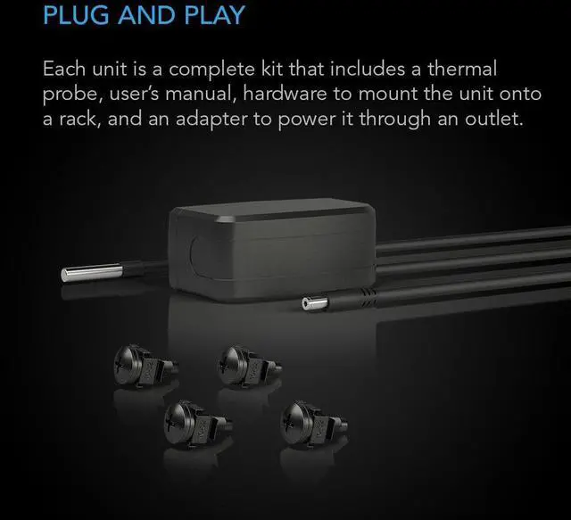 Alt view image 5 of 5 - AC Infinity CLOUDPLATE T2, Rack Mount Fan 1U, Top Exhaust Airflow, for Cooling AV, Home Theater, Network 19" Racks