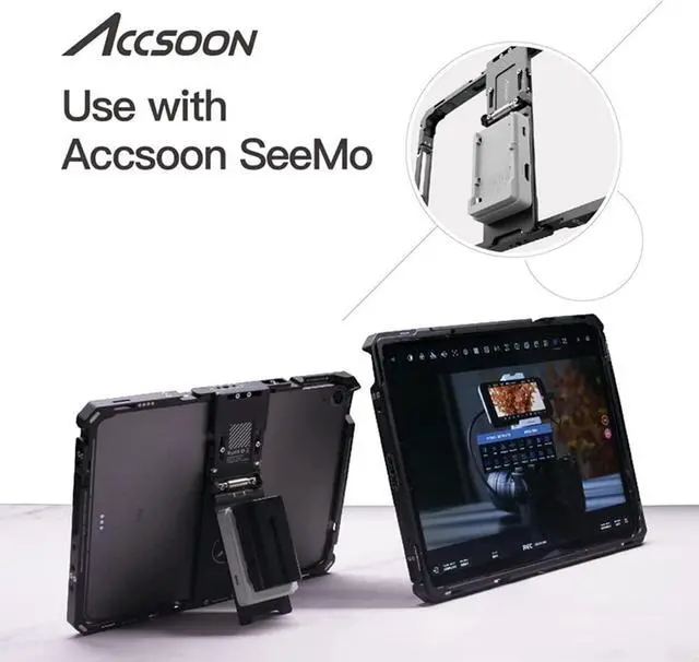 Alt view image 3 of 5 - Accsoon CEPC-04 iPad Power Cage Pro II, Compatible with iPad Pro 12.9 inch Gen 3-6, Adjustable, Portable Electronic Device Stand