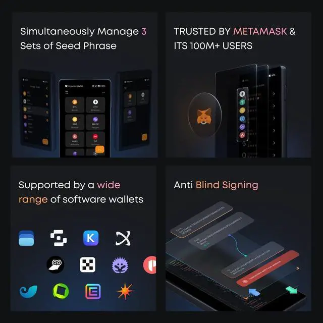 Alt view image 5 of 5 - Keystone - Cryptocurrency Hardware Wallet Air-gapped, 4-inch Touch Screen, Store Your Crypto Securely (Keystone 3 Pro)