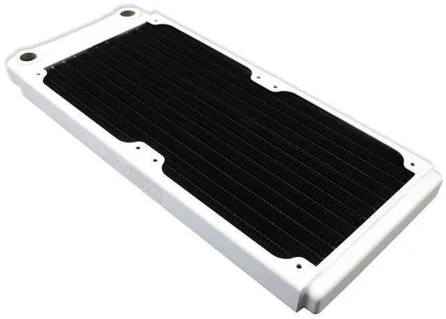 Main image of XSPC TX240 Ultra Thin Radiator, 120mm x 2, Dual Fan, White