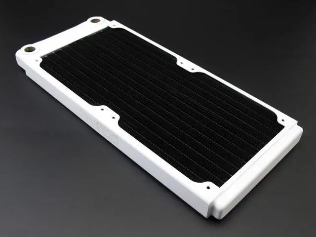 Alt view image 2 of 5 - XSPC TX240 Ultra Thin Radiator, 120mm x 2, Dual Fan, White