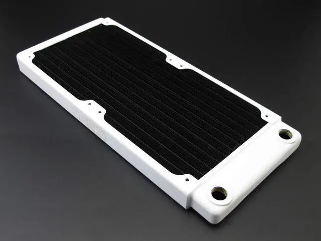 Alt view image 4 of 5 - XSPC TX240 Ultra Thin Radiator, 120mm x 2, Dual Fan, White