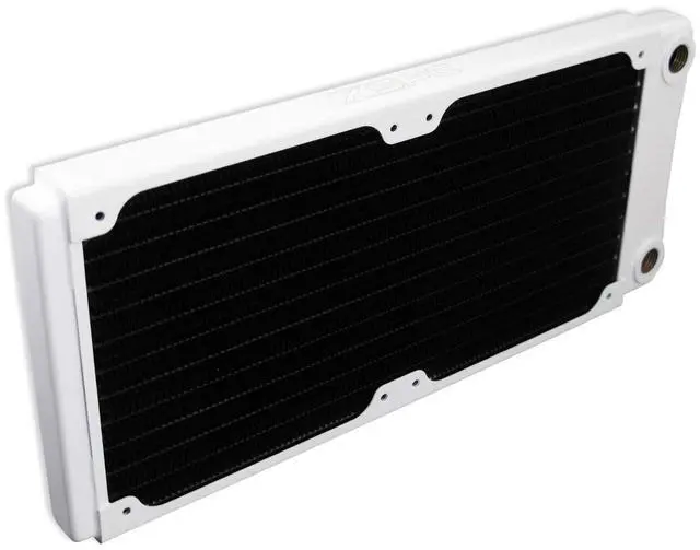 Alt view image 5 of 5 - XSPC TX240 Ultra Thin Radiator, 120mm x 2, Dual Fan, White