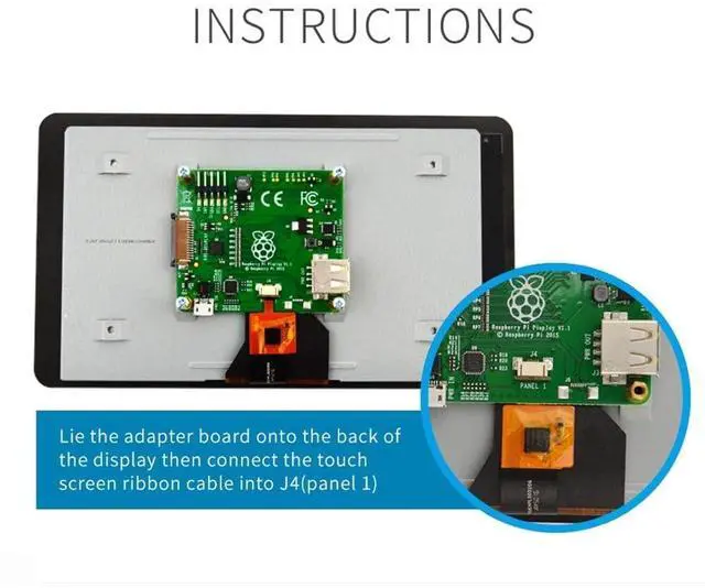 Alt view image 3 of 5 - Raspberry Pi 7" Touch Screen Display