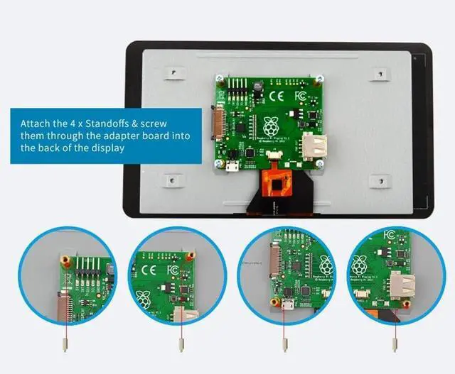 Alt view image 4 of 5 - Raspberry Pi 7" Touch Screen Display