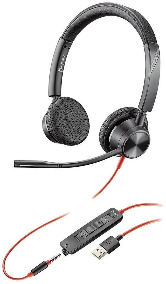 Alt view image 3 of 4 - Plantronics Poly - Studio P5 Webcam with Blackwire 3325 Headset Kit Polycom - 1080p HD Professional Video Conferencing Camera & Stereo Audio Wired Headset USB-A - Certified for Zoom & Teams