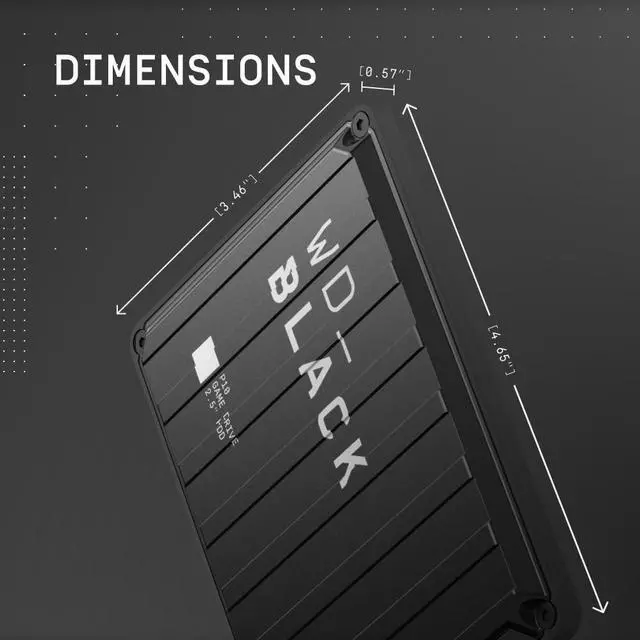 Alt view image 2 of 5 - WD_BLACK 2TB P10 Game Drive, Portable External Hard Drive, Works with PlayStation, Xbox, & PC - WDBA2W0020BBK-WES1