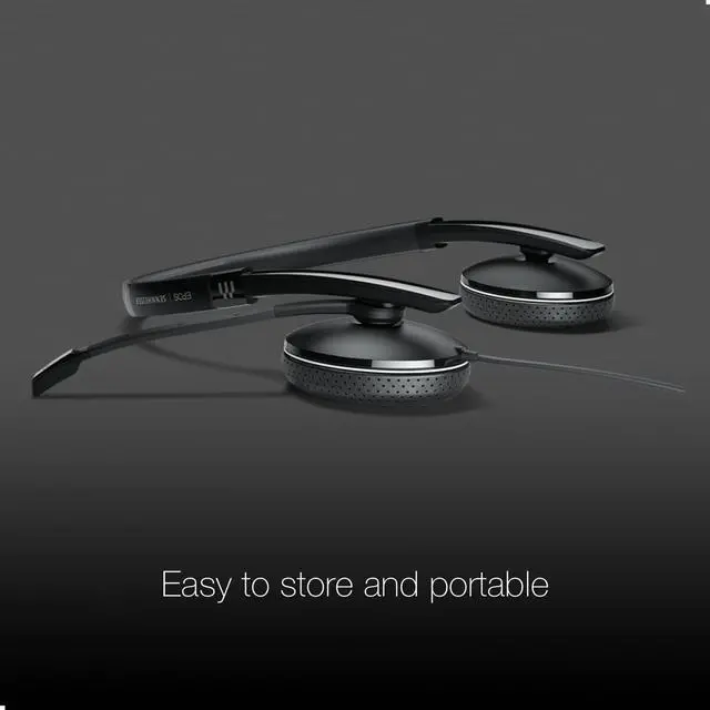 Alt view image 5 of 5 - Global Teck Bundle of EPOS/Sennheiser 165 UC Stereo Headset, USB-C, Connects to Deskphone, PC/Mac, Softphones via USB - Works with Zoom, RingCentral, 8x8, Vonage- Microfiber Included