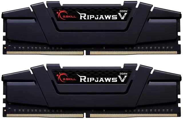 Main image of G.SKILL Ripjaws V Series (XMP) DDR4 RAM 32GB (2x16GB) 3600MT/s CL16-19-19-39 1.35V Intel AMD Desktop Computer Memory UDIMM - Black (F4-3600C16D-32GVKC)