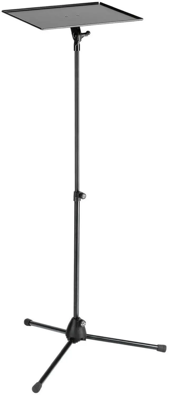 Main image of K&M Konig & Meyer 12155.000.55 Laptop Projector Stand |Stable 3-Legged Tripod Base | Adjustable Height/Tilt | Ergonomic | Folds Compact | Portable | German Made | Black