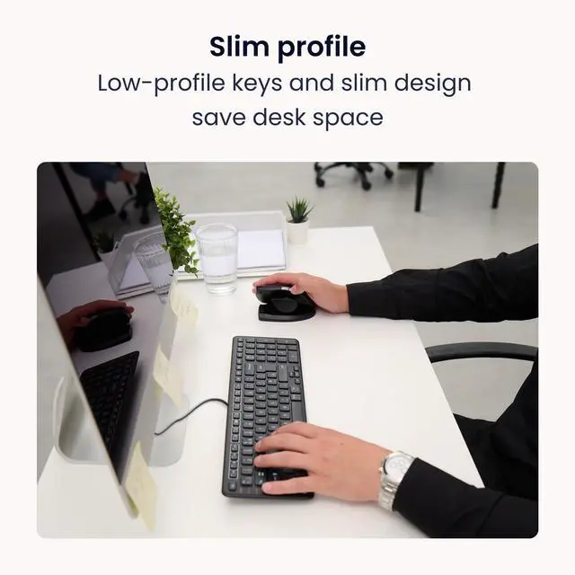 Alt view image 5 of 5 - Contour Design Balance Keyboard - Wired, Ergonomic Design - Compact Size, Adjustable Tilt to Support Wrist Strain, Plug & Play PC/Mac - Black