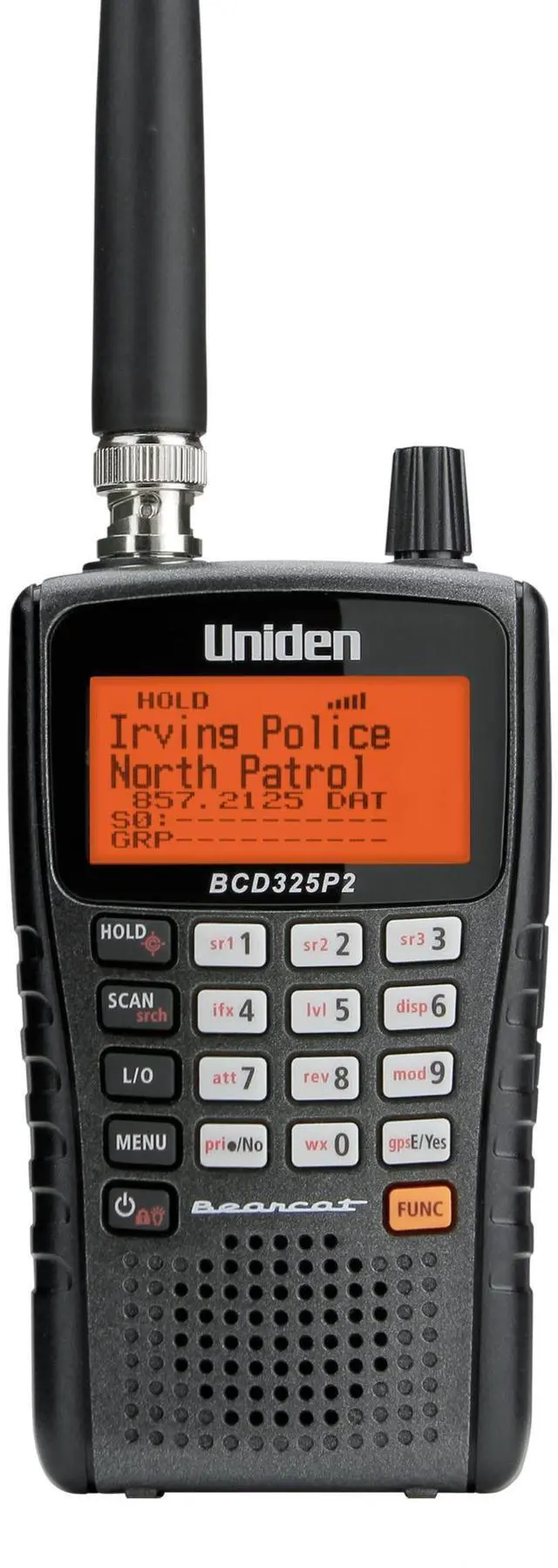 Main image of Uniden BCD325P2 Handheld TrunkTracker V Scanner. 25,000 Dynamically Allocated Channels. Close Call RF Capture Technology. Location-Based Scanning and S.A.M.E. Weather Alert. Compact Size.