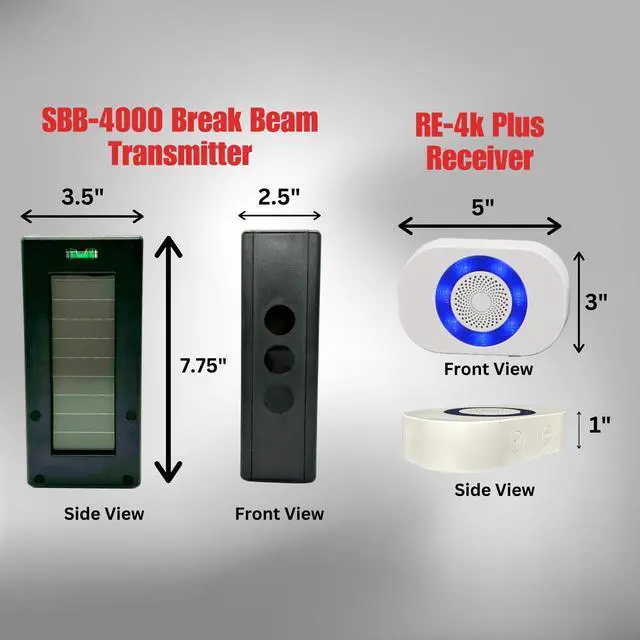 Alt view image 4 of 5 - Dakota Alert SBA-4k Plus Solar Break Beam Driveway Alarm Kit - Long Range, Outdoor, Weatherproof, Up to 1 Mile Wireless Range - Includes SBB-4000 Transmitter & RE-4k Plus Receiver | Property Alarms