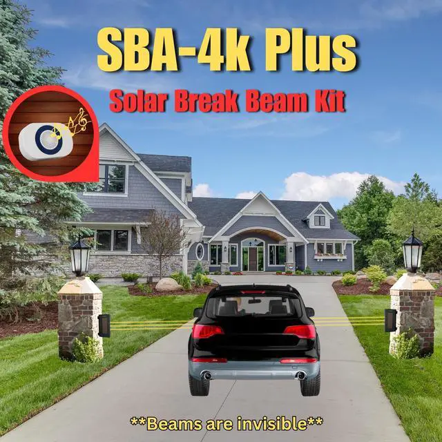 Alt view image 2 of 5 - Dakota Alert SBA-4k Plus Solar Break Beam Driveway Alarm Kit - Long Range, Outdoor, Weatherproof, Up to 1 Mile Wireless Range - Includes SBB-4000 Transmitter & RE-4k Plus Receiver | Property Alarms