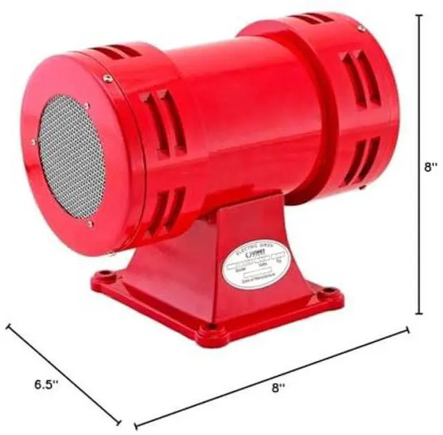 Alt view image 4 of 4 - Vixen Horns Loud Air Raid Siren - Industrial Alarm Heavy Duty Electric Motor 120V, Fire Tornado Siren Horn (Omnidirectional, 116 dB, Range 1600 ft)