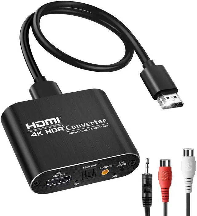 Main image of avedio links HDMI ARC Audio Extractor Converter 4K@60Hz, HDMI to Optical Toslink SPDIF + 3.5mm AUX Jack Stereo Audio Adapter Converter Splitter Inserter Embedder Support HDCP2.2 Digital PCM DTS 5.1