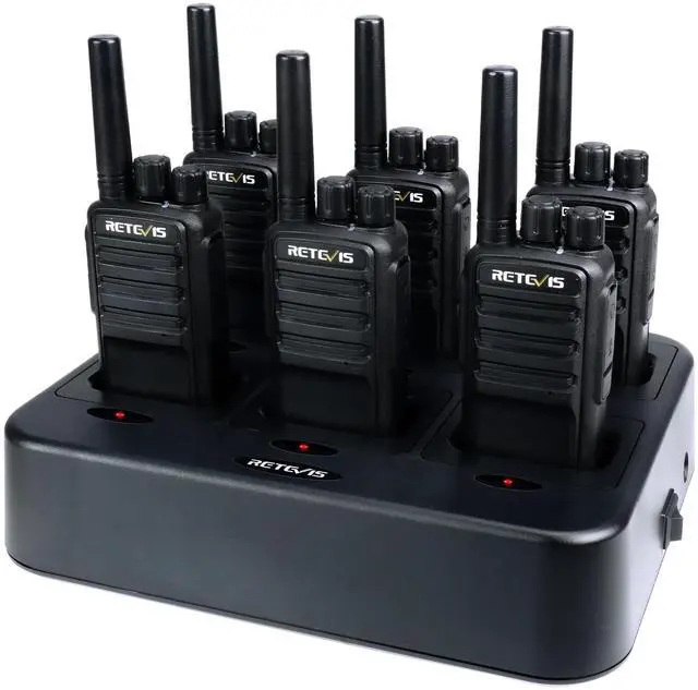 Main image of Retevis NR10 Walkie Talkie Long Range,Noise Canceling Portable FRS Two-Way Radios,with 6 Way Multi Gang Charger,VOX Handsfree,Heavy Duty 2 Way Radio 6 Pack for Daycare Workshop Sawmill Animal Hospital