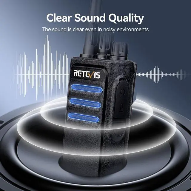 Alt view image 4 of 5 - Retevis RT17 Walkie Talkies with Earpiece,Heavy Duty Walkie Talkies Long Range,Rechargeable Two Way Radio with USB Charging Base,for School Church Restaurant Commercial Pet Care (10 Pack)