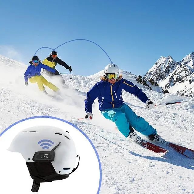 Alt view image 3 of 5 - EJEAS V6 Motorcycle Bluetooth Headset, 2 Riders Motorcycle Intercom Helmet Communication System with Noise Reduction and Bluetooth 5.1 for Motorcycling Skiing and Climbing (2 Pack)